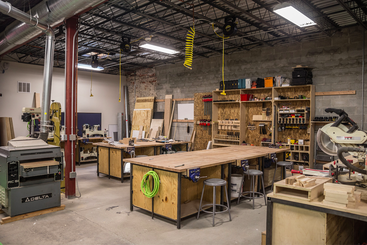 Workshop with tools and machines